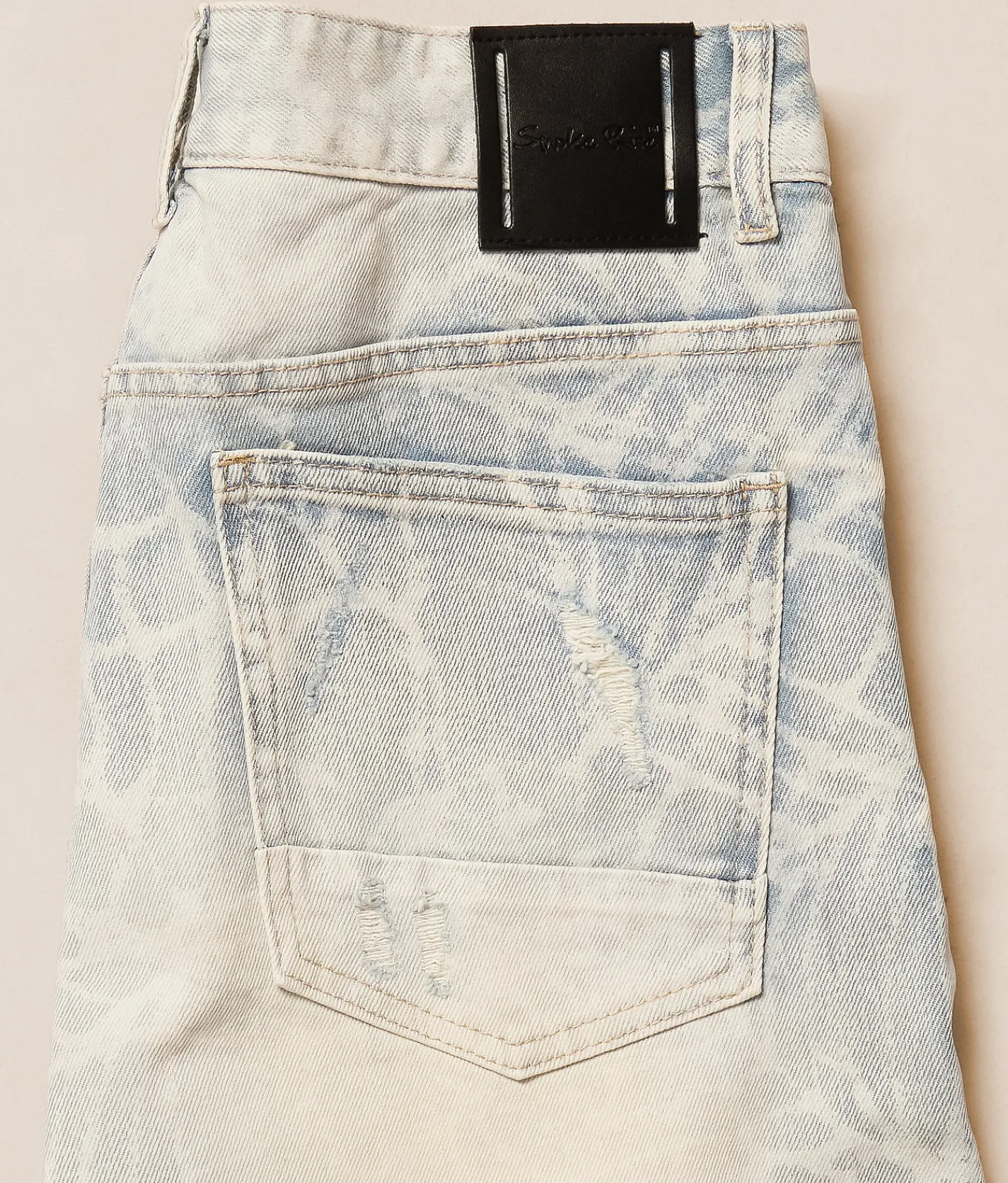 Smoke Rise® Rhinestone Straight Stretch Jean Daisy Blue Outlet