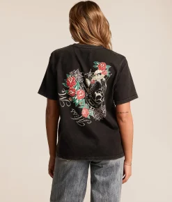 Tops | Miss Me Rhinestone T-Shirt Charcoal Black
