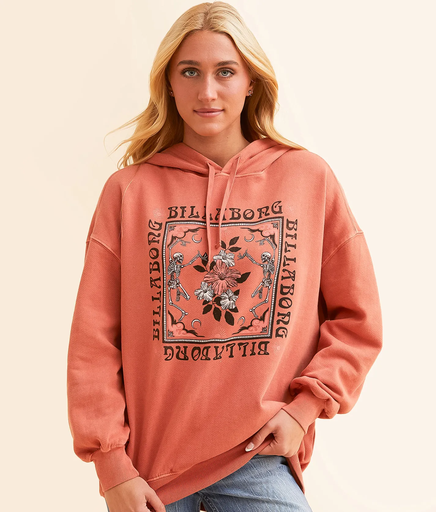 Billabong Rhythm Hooded Sweatshirt Kiss the Earth Hot