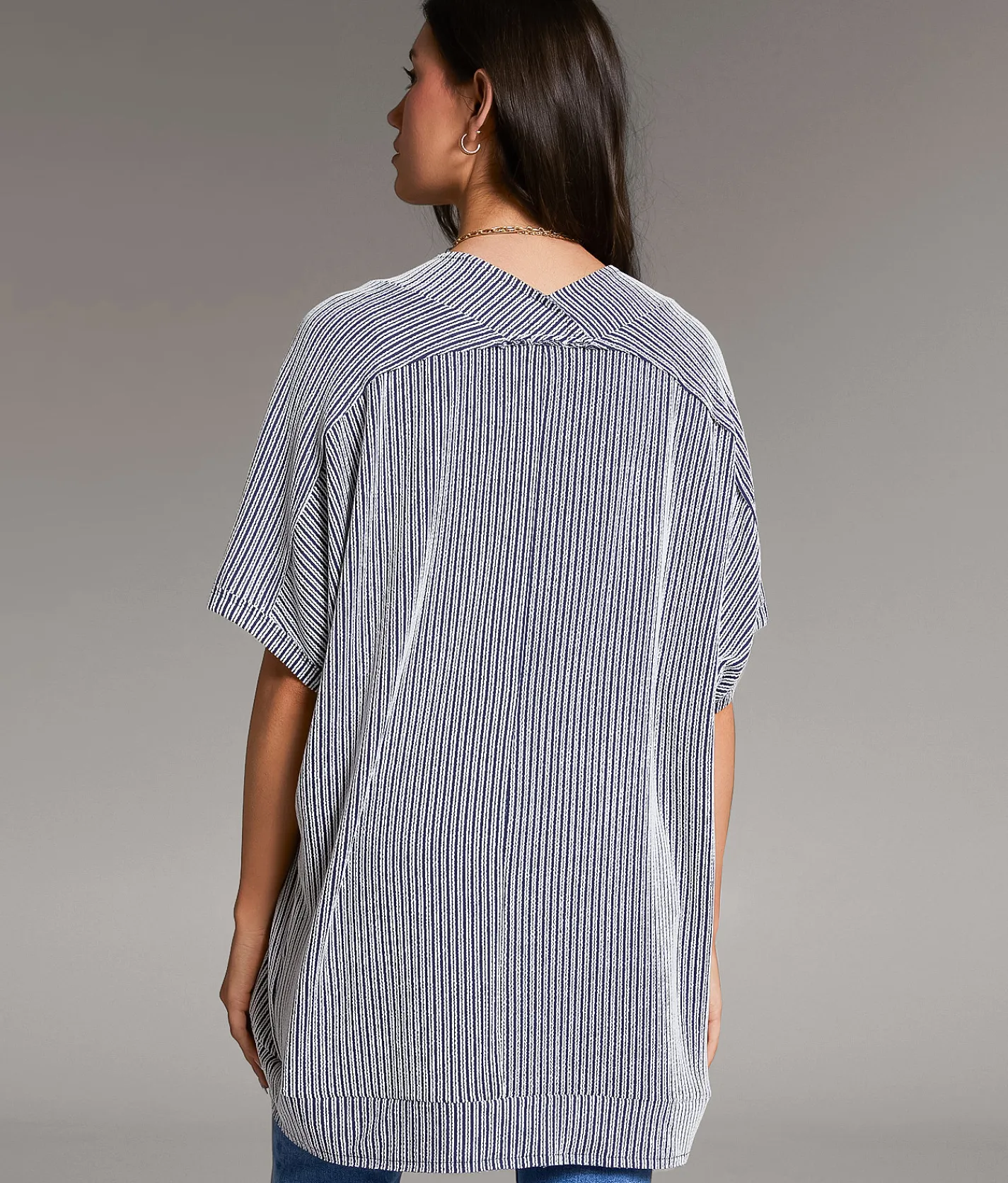 Tops | BKE Ribbed Cocoon Cardigan Navy