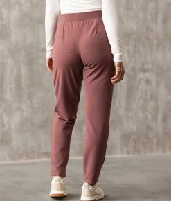 Buckle Black Ribbed Jogger Rose Brown Hot