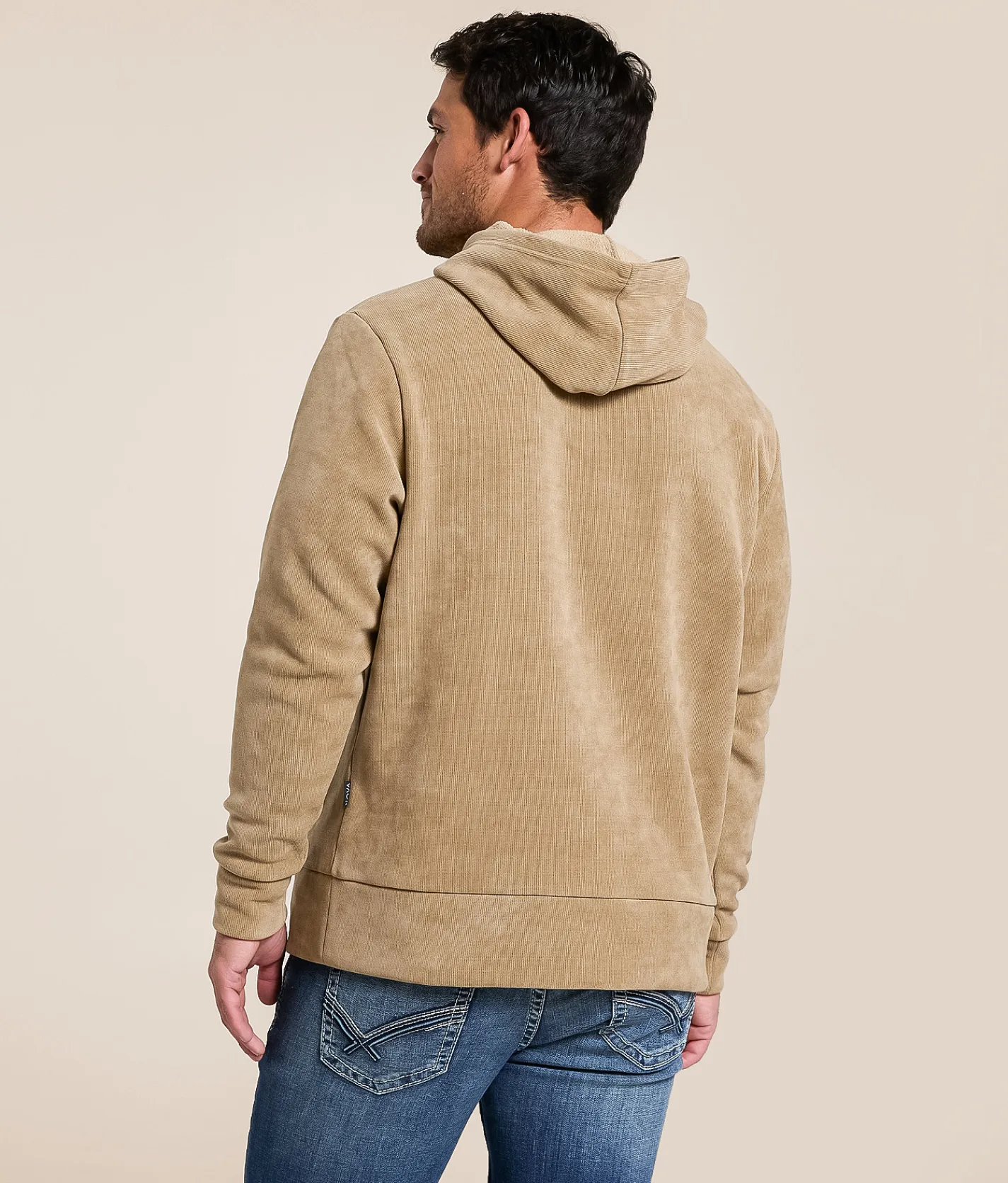 Tops | Nova Industries Ribbed Knit Hooded Sweatshirt Brown