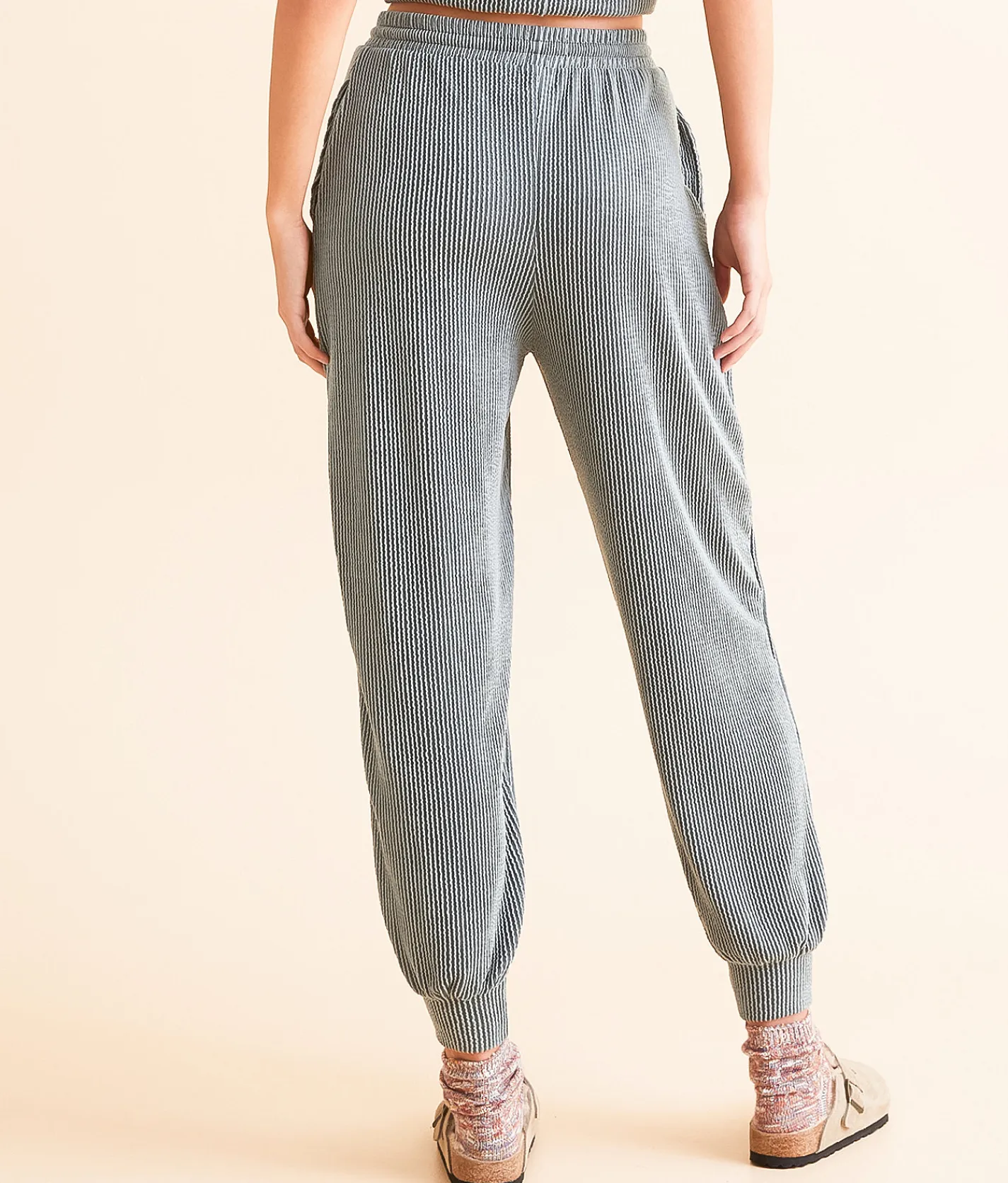 Bottoms | BKE Ribbed Knit Jogger Balsam Green
