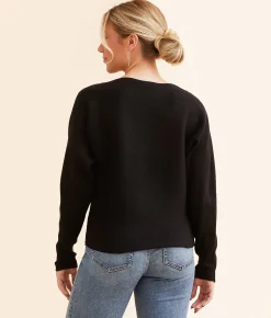 Double Zero Ribbed Knit Sweater Cream Sale