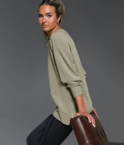 Tops | Buckle Black Ribbed Pullover Vetiver