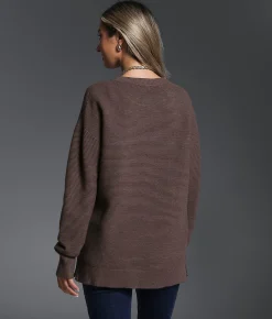 Buckle Black Ribbed Pullover French Roast New