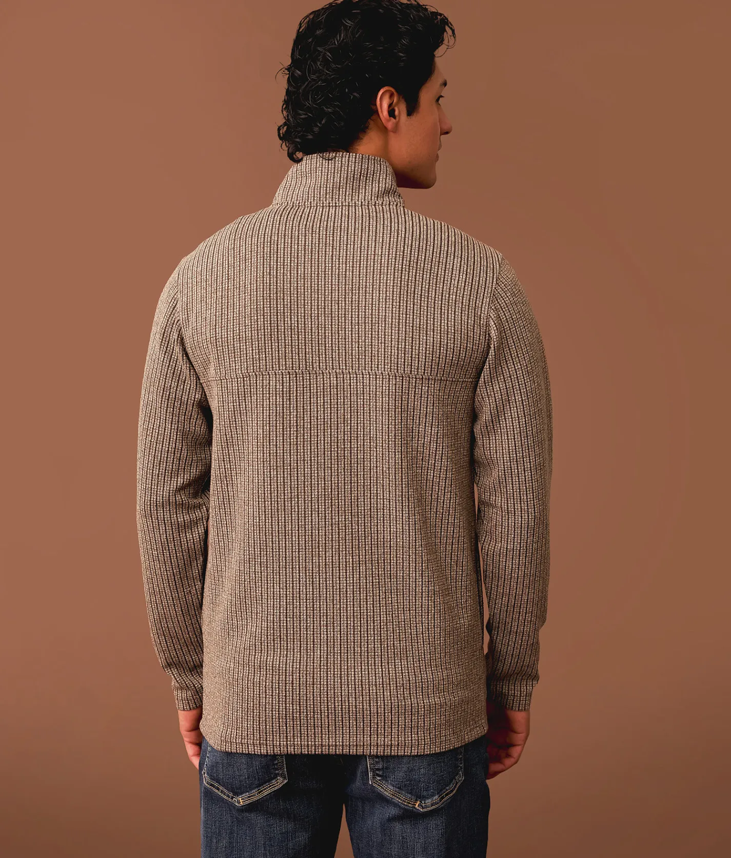 Outpost Makers Ribbed Quarter Snap Pullover Brown Online