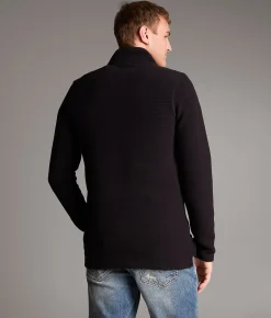 BKE Ribbed Quarter Zip Pullover Black Online