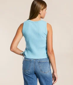 Tops | FITZ + EDDI Ribbed Tank Top Air Blue