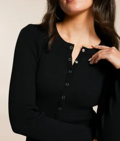 The Workshop Ribbed Top Chocolate Discount