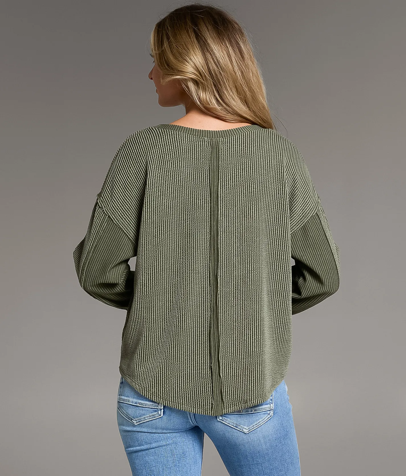 BKE Ribbed Top Olive
