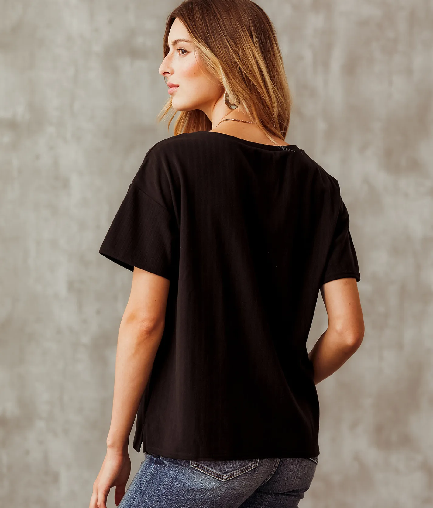 Activewear | Buckle Black Ribbed Top Black