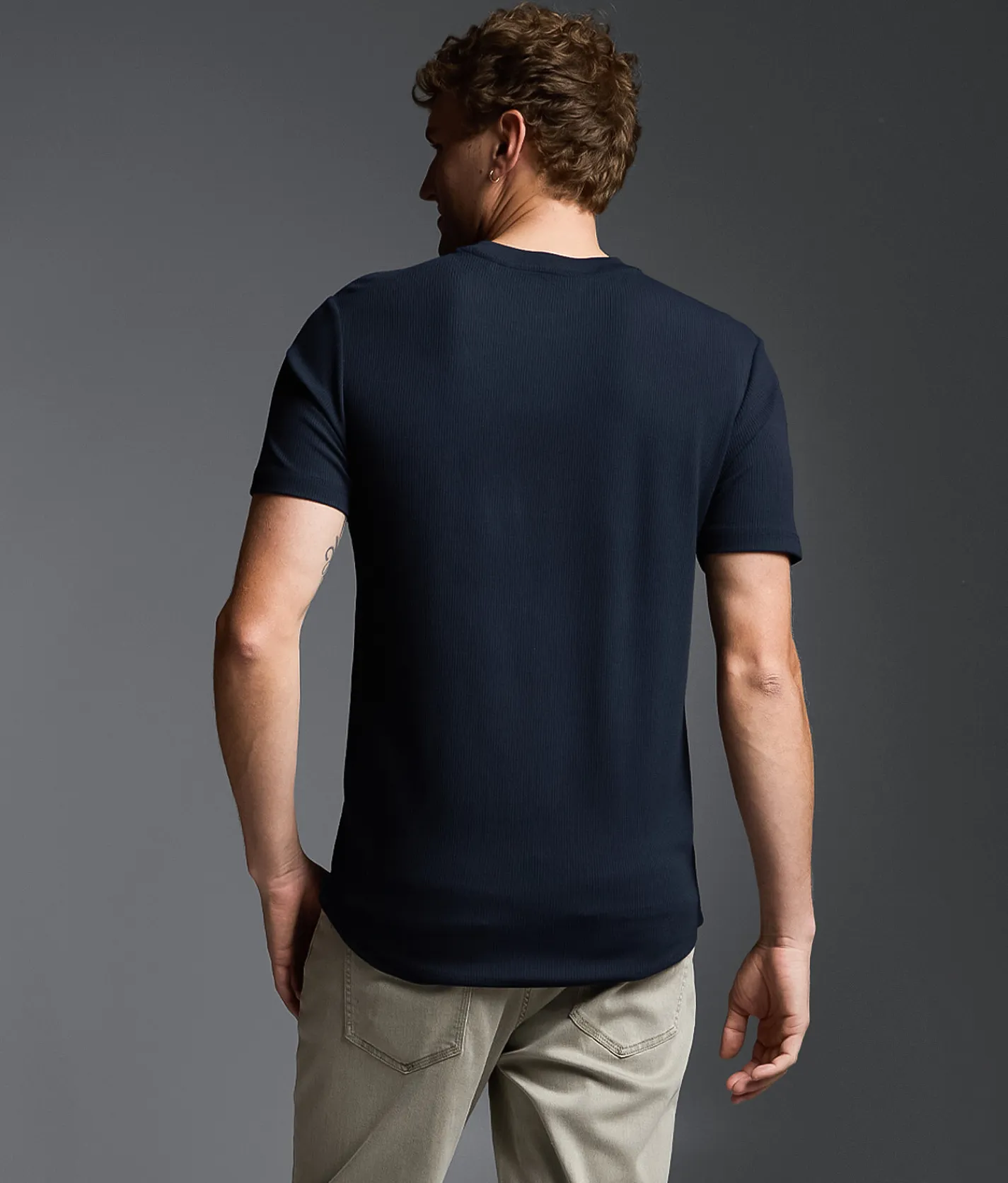Outpost Makers Ribbed T-Shirt Navy Outlet