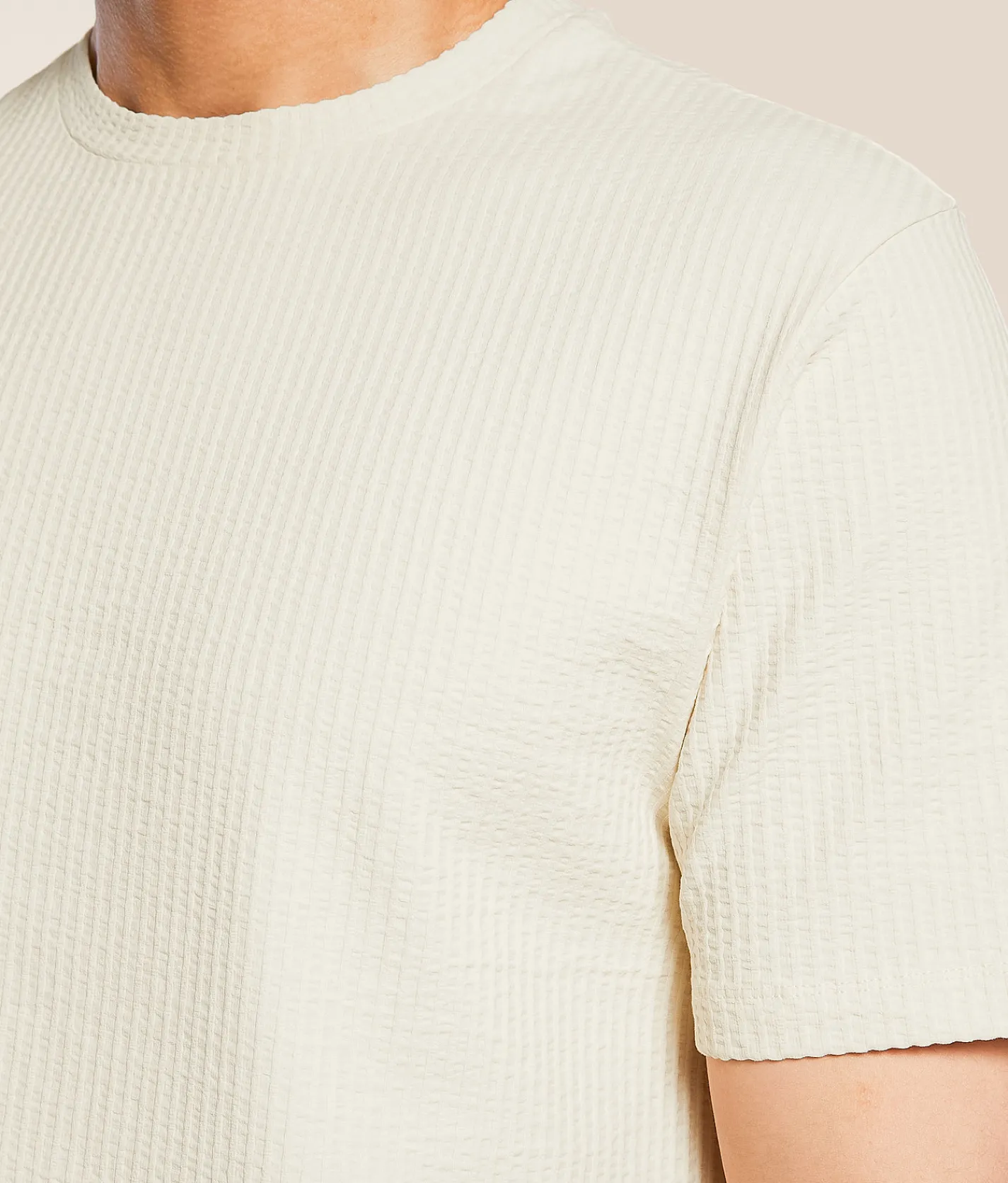 Nova Industries Ribbed T-Shirt Cream