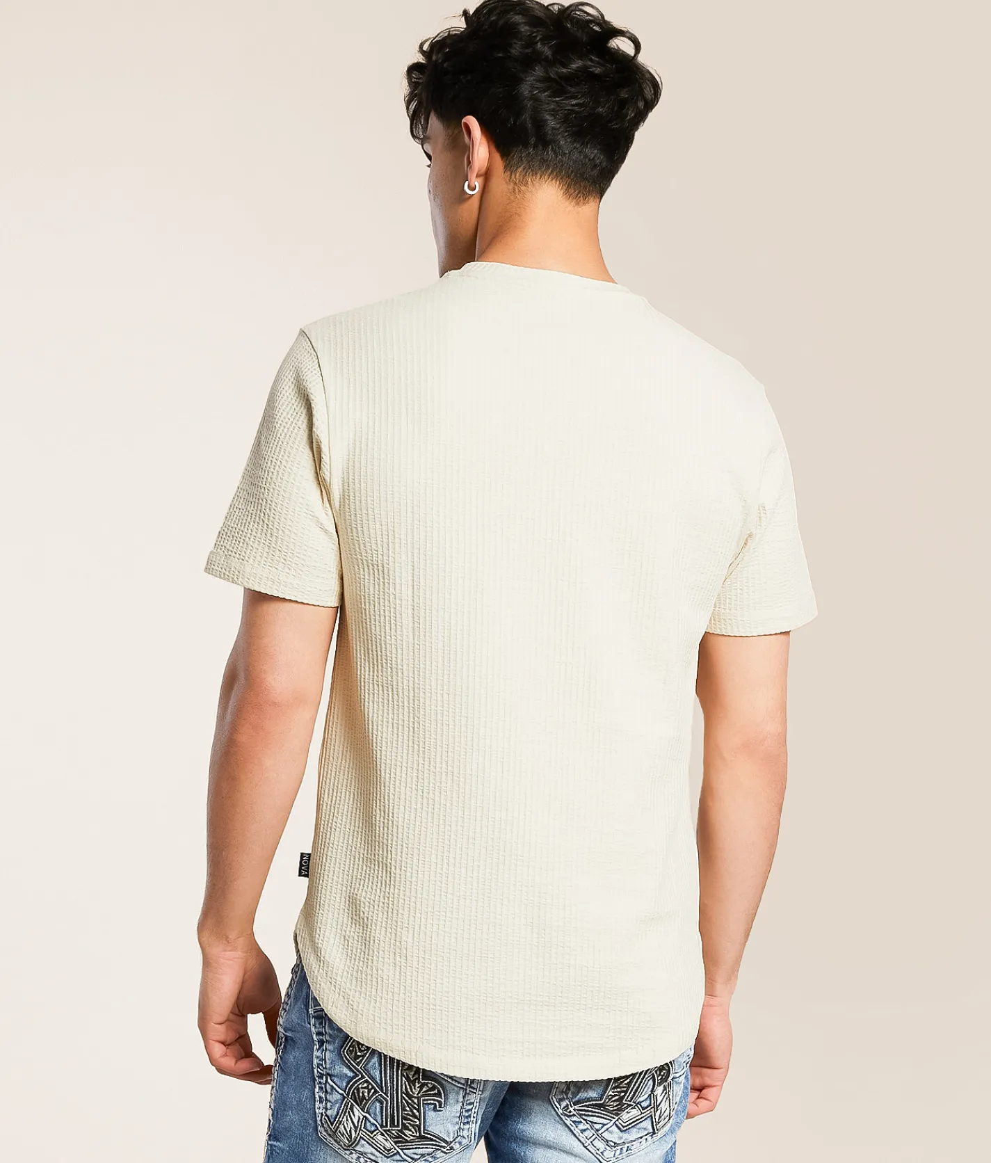 Nova Industries Ribbed T-Shirt Cream