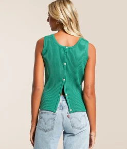Tops | Willow & Root Ribbed 2-Way Sweater Vest Fir