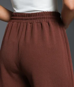 Bottoms | Buckle Black Ribbed Wide Leg Pant Andorra