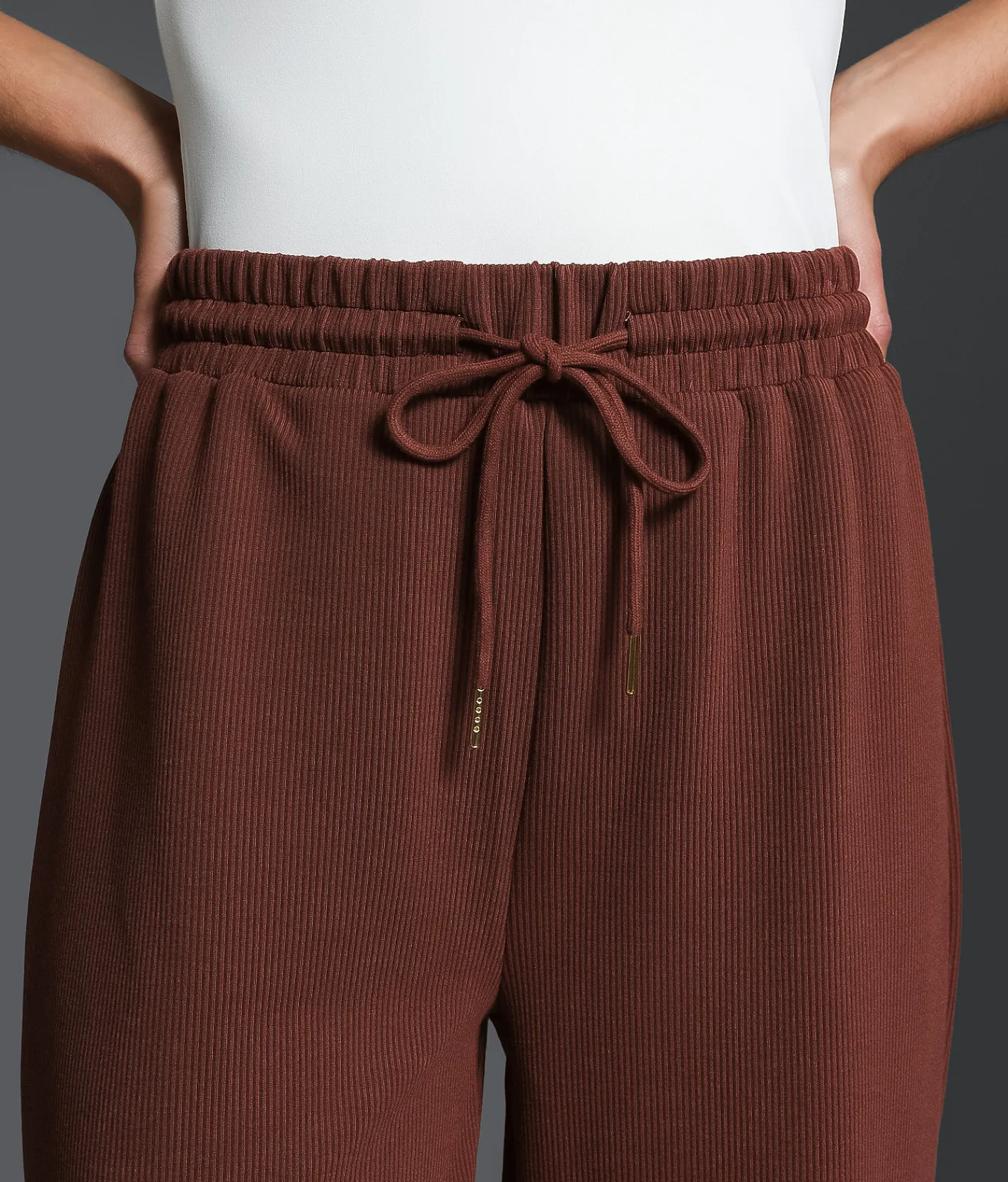 Bottoms | Buckle Black Ribbed Wide Leg Pant Andorra