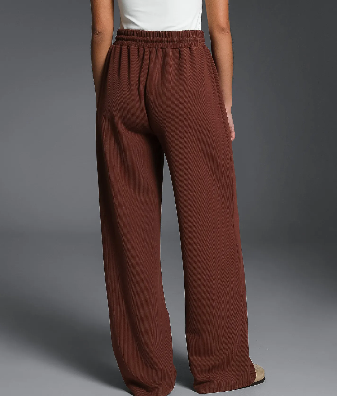 Bottoms | Buckle Black Ribbed Wide Leg Pant Andorra