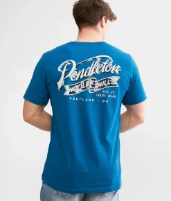 Pendleton Ribbon T-Shirt Deep Teal Hot