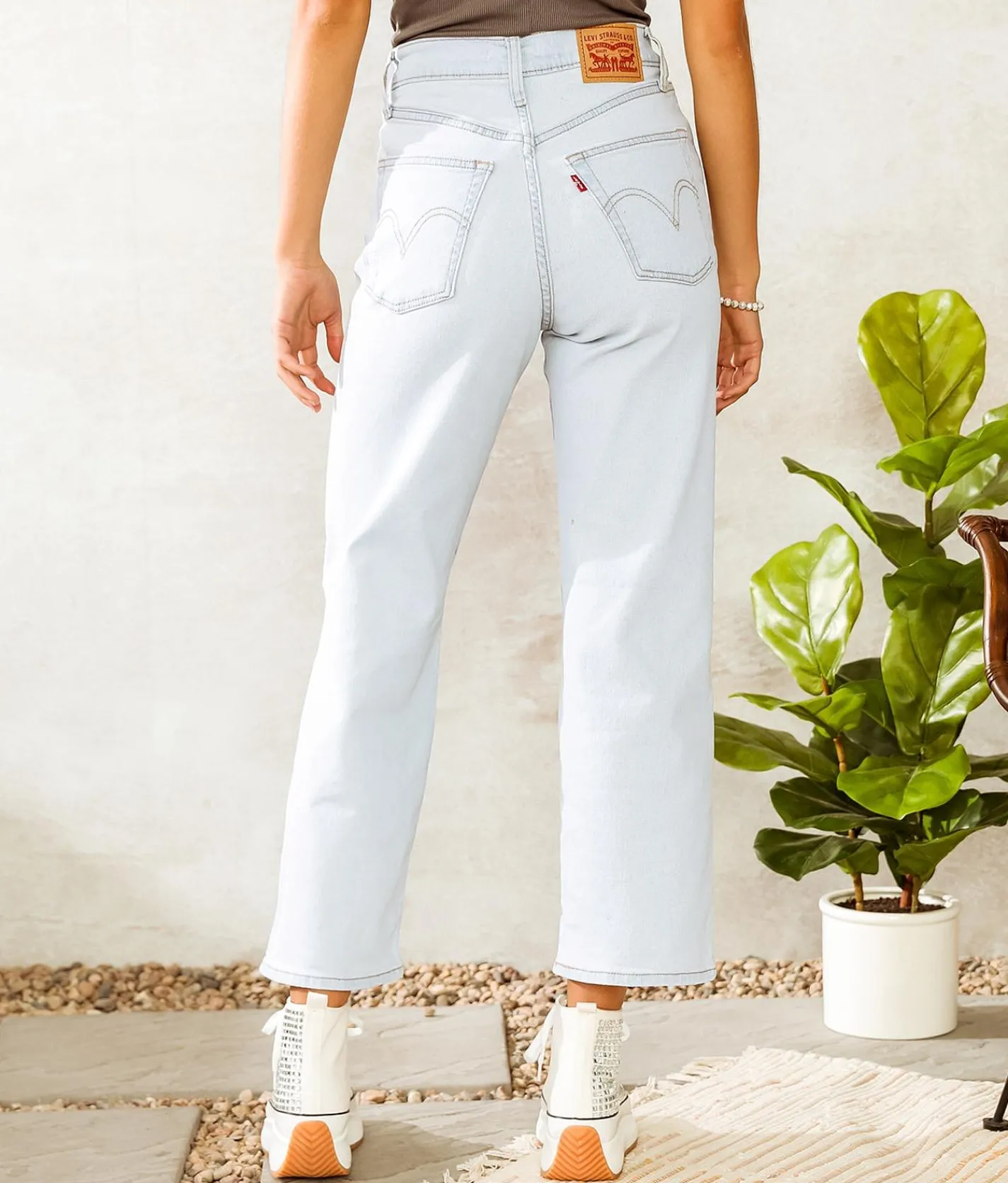 Levi's® Ribcage Straight Ankle Jean Space Ripple Sale