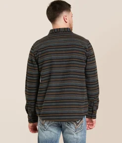 Tops | O'Neill Richmond Striped Flannel Shirt Graphite