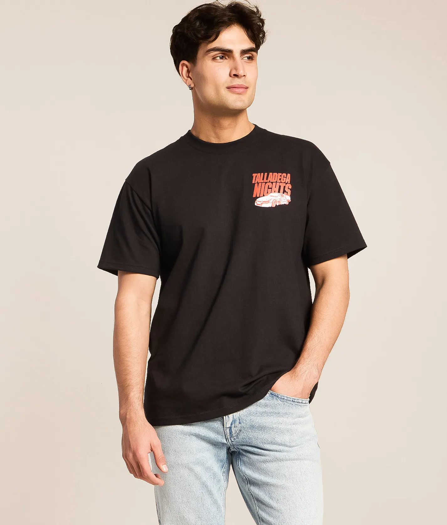 Tops|Graphic T-Shirts | Ripple Junction® Ricky Bobby Racing T-Shirt Black