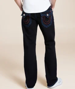 Sale Jeans|Bottoms | True Religion Ricky Relaxed Straight Stretch Jean Black Rinse