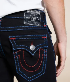 Sale Jeans|Bottoms | True Religion Ricky Relaxed Straight Stretch Jean Black Rinse
