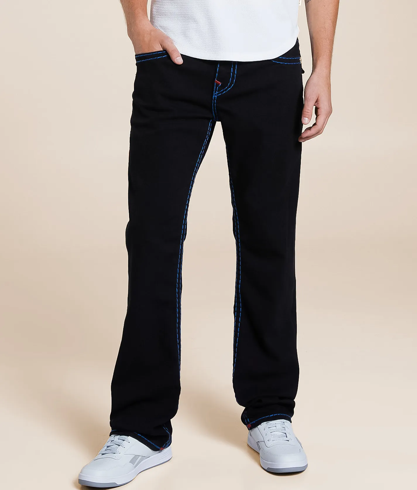 Sale Jeans|Bottoms | True Religion Ricky Relaxed Straight Stretch Jean Black Rinse