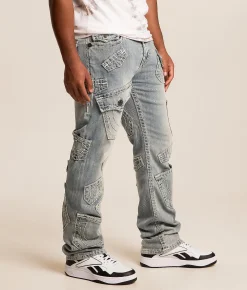 True Religion Ricky Relaxed Straight Stretch Jean Grendal Light Wash