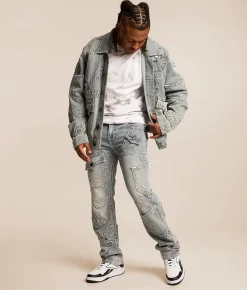 True Religion Ricky Relaxed Straight Stretch Jean Grendal Light Wash