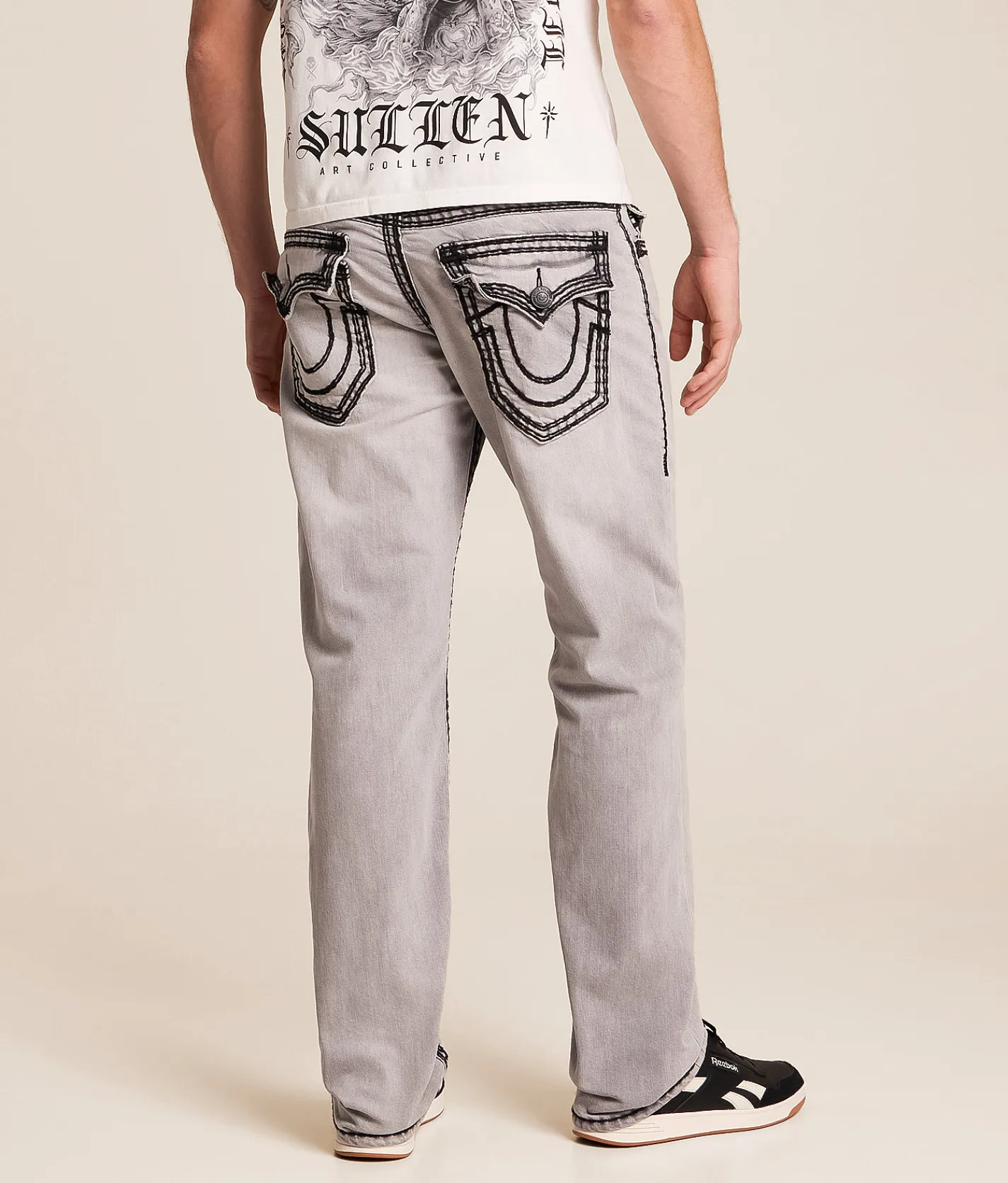 Bottoms|Jeans | True Religion Ricky Relaxed Straight Stretch Jean Gritstone Grey