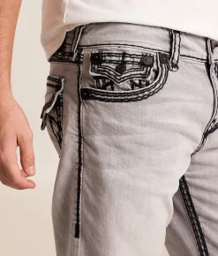 Bottoms|Jeans | True Religion Ricky Relaxed Straight Stretch Jean Gritstone Grey