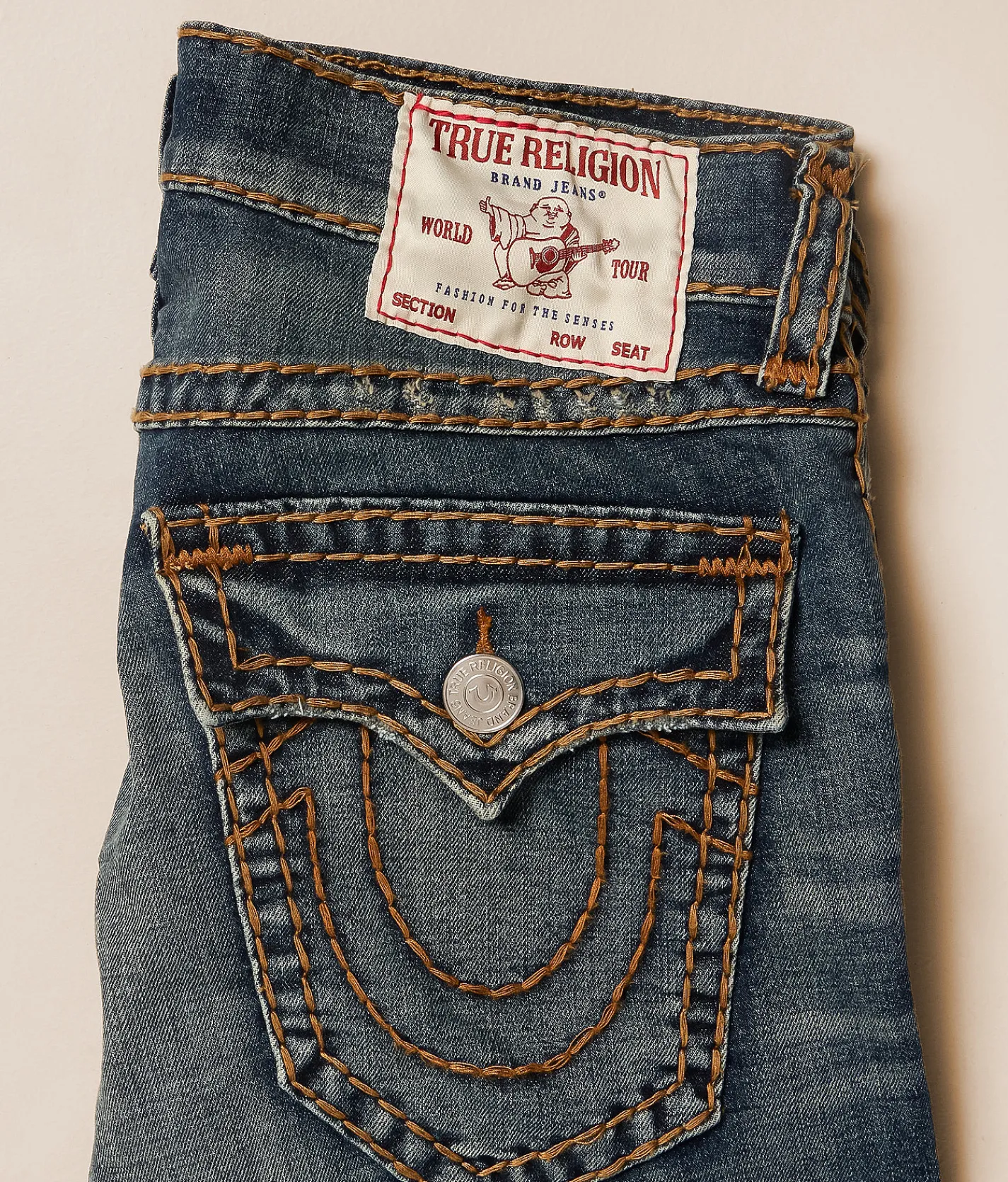 Bottoms|Jeans | True Religion Ricky Relaxed Straight Stretch Jean Sideline Raw Dark