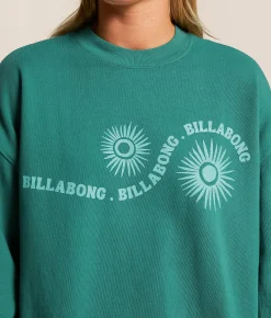 Tops | Billabong Ride In Oversized Pullover Evergreen