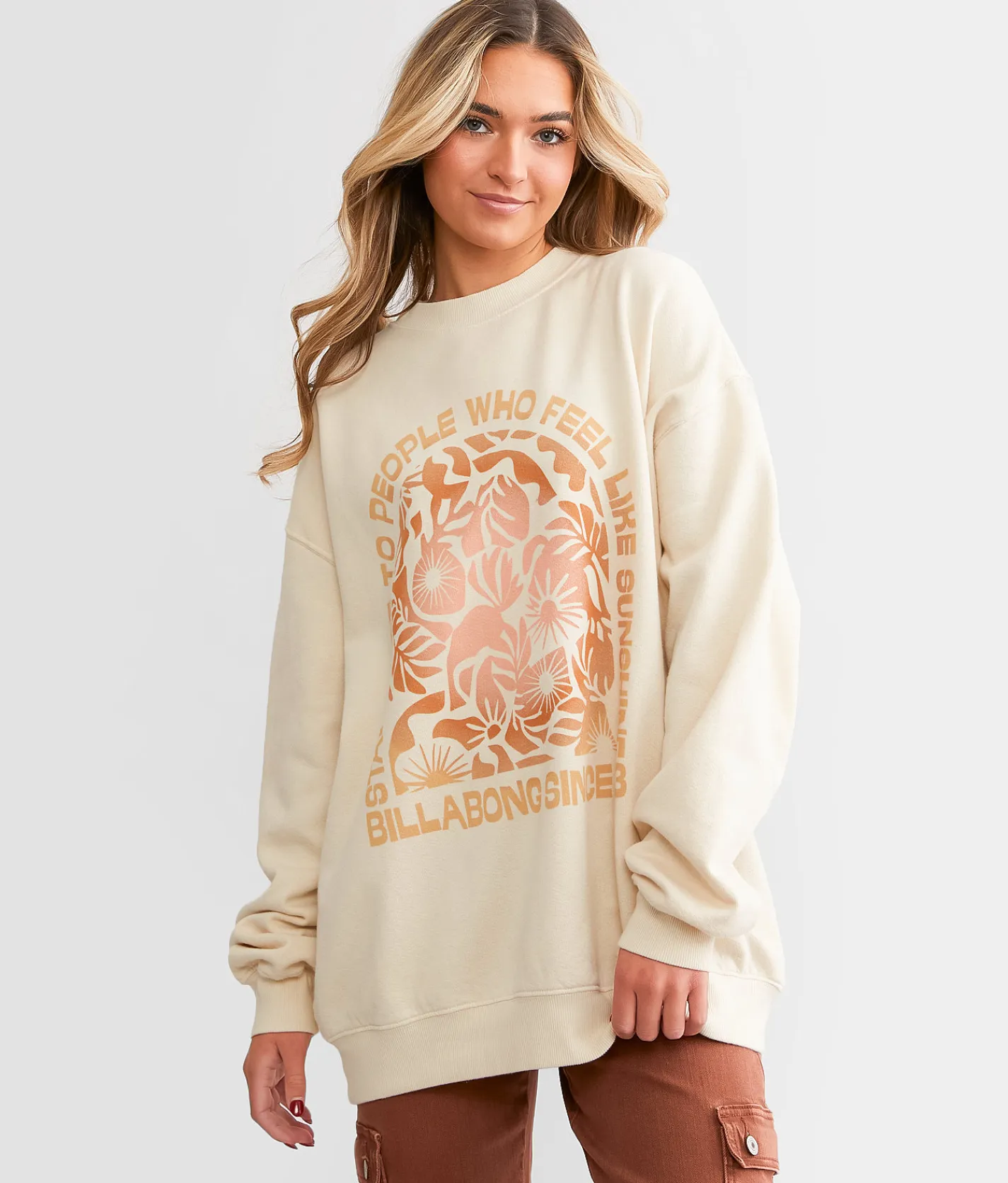 Tops | Billabong Ride In Oversized Pullover Bliss Blue