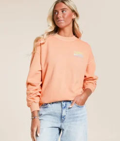 Billabong Ride In Oversized Pullover Peach Out Outlet