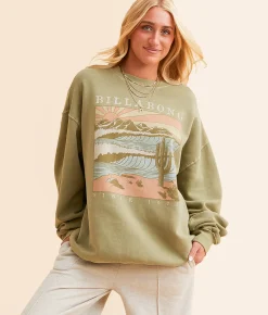 Billabong Ride In Oversized Pullover Avocado Online