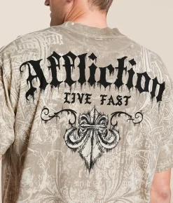 Tops|Graphic T-Shirts | Affliction Riders T-Shirt Sand