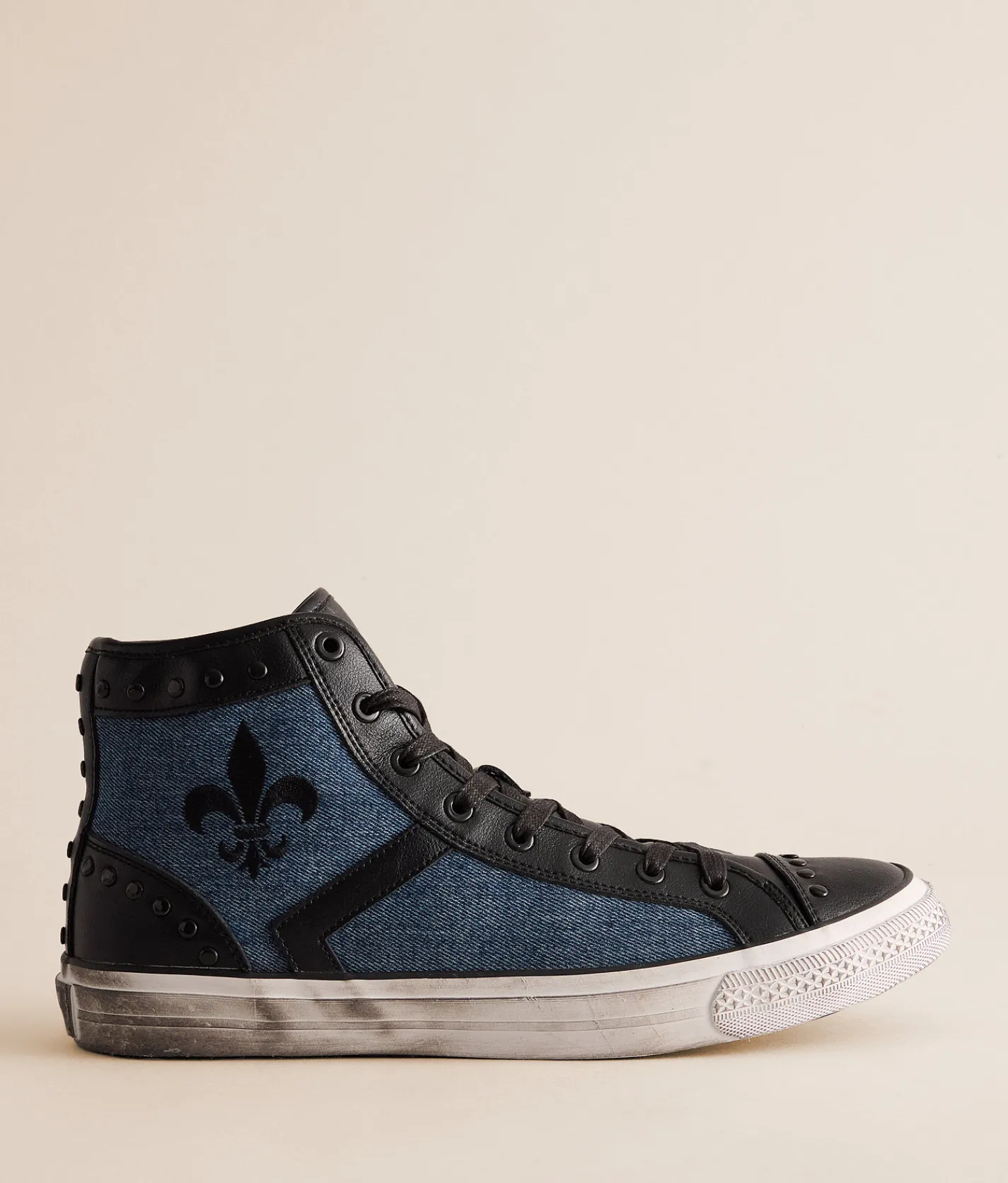 Shoes | Rock Revival Riff Denim Leather Sneaker Blue Denim