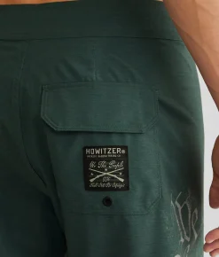Bottoms|Swimwear | Howitzer Rifle Flag Stretch Boardshort Olive