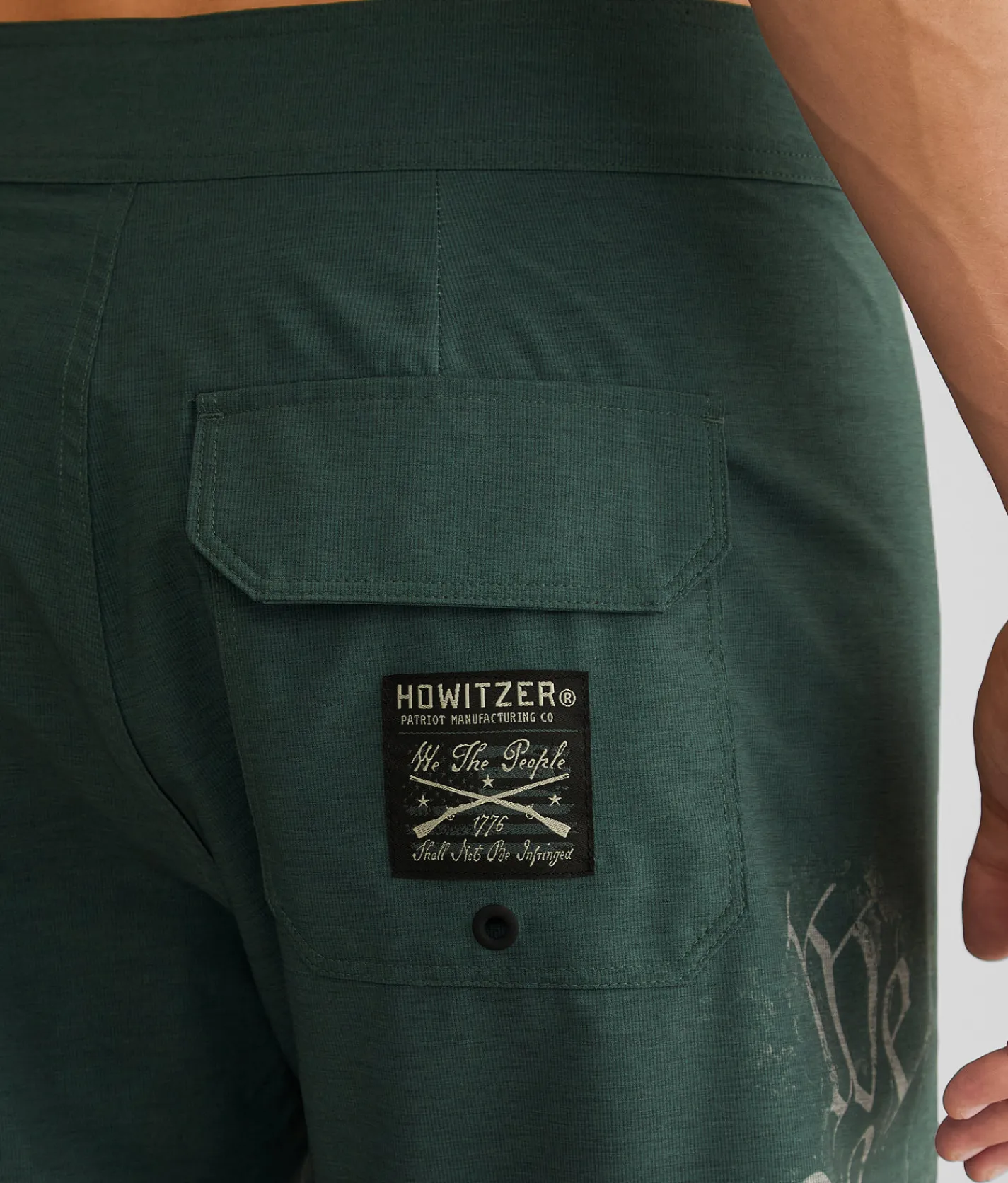 Bottoms|Swimwear | Howitzer Rifle Flag Stretch Boardshort Olive