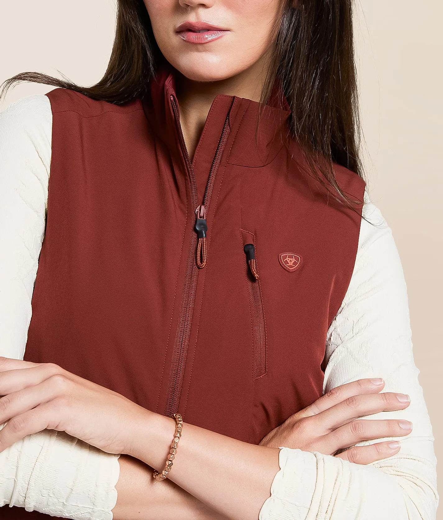 Tops|Coats & Jackets | Ariat Rion Performance Stretchshell Vest Madder Brown