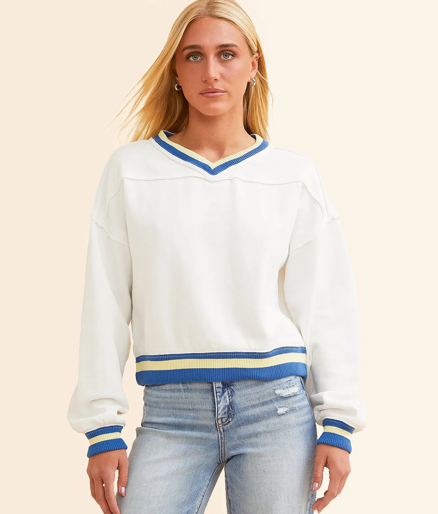 Tops | Free People Rio Pullover Ivory Combo