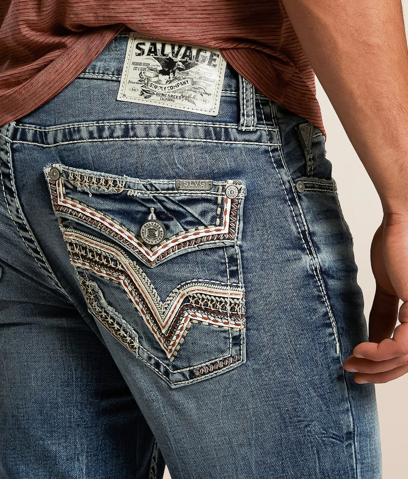 Salvage Riot Boot Stretch Jean Chrome Stout