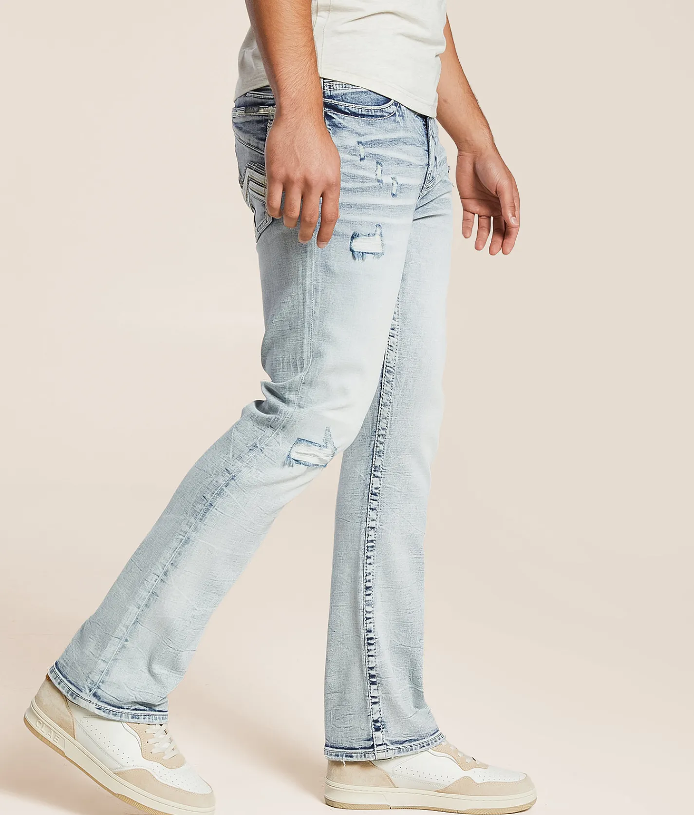 Salvage Riot Boot Stretch Jean Palisade Peach New