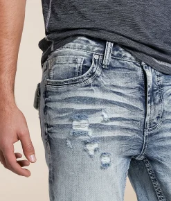 Salvage Riot Taper Stretch Jean Black Hole Outlet