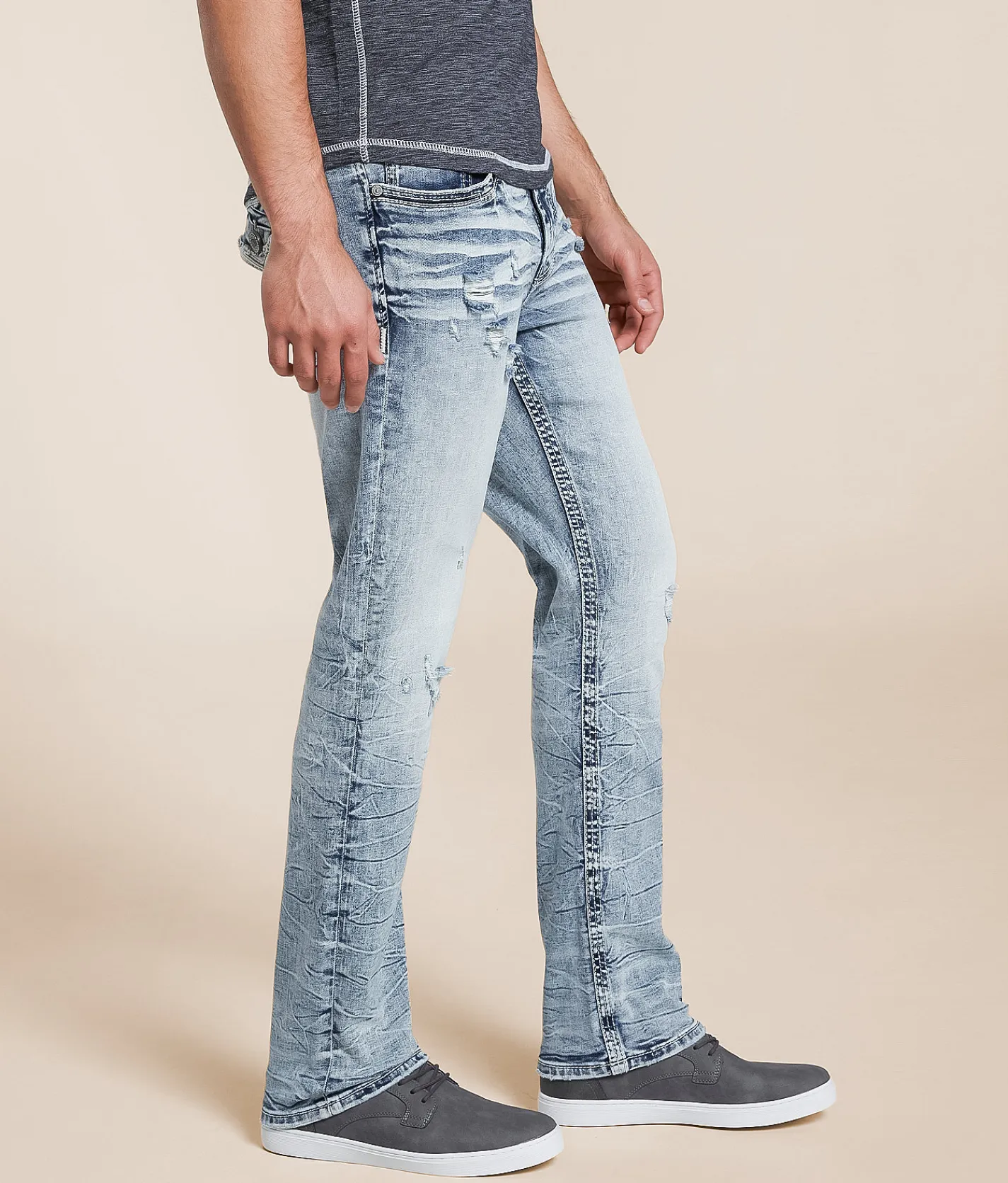 Bottoms | Salvage Riot Taper Stretch Jean Black Hole