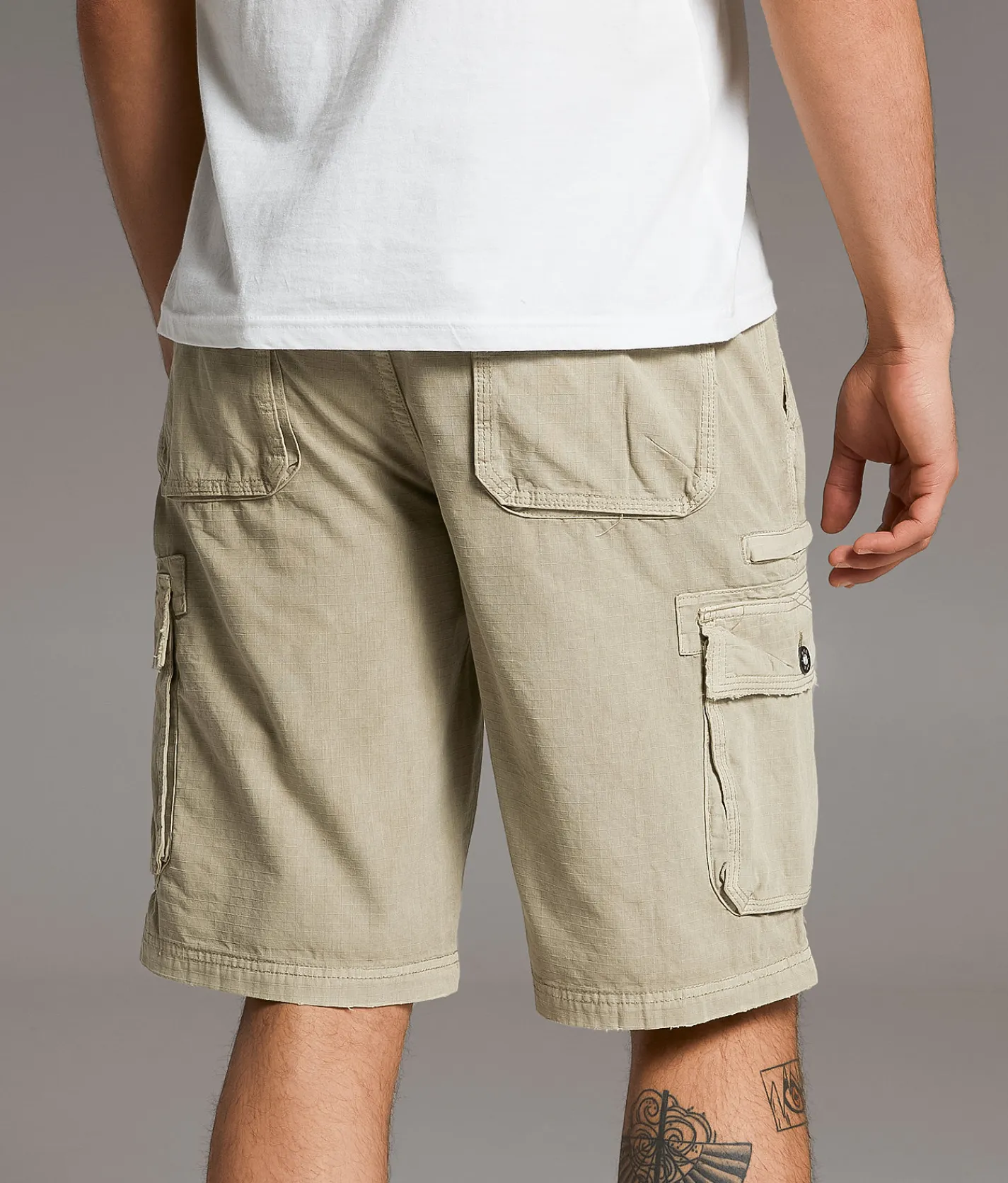 BKE Ripstop Athletic Cargo Short Pelican Hot